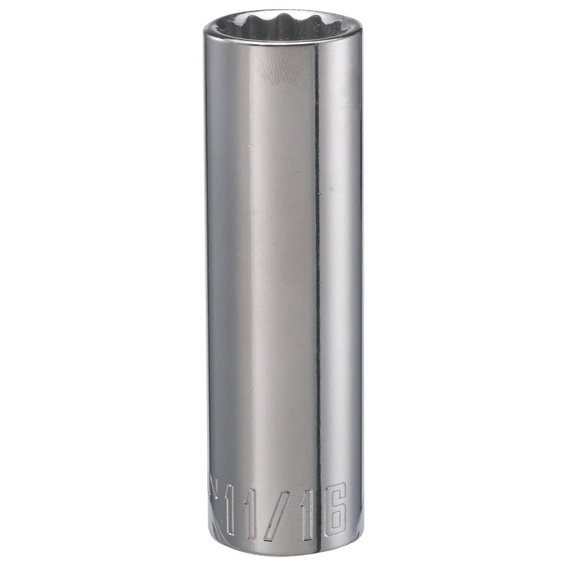 Craftsman 11/16 in. X 1/2 in. drive SAE 12 Point Deep Deep Socket 1 pc