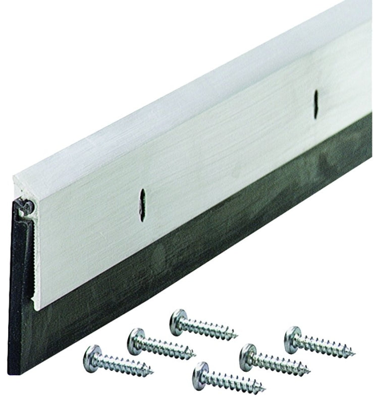M-D 68247 Door Sweep, 36 in L, 1/4 in W, Aluminum Flange, EPDM Insert