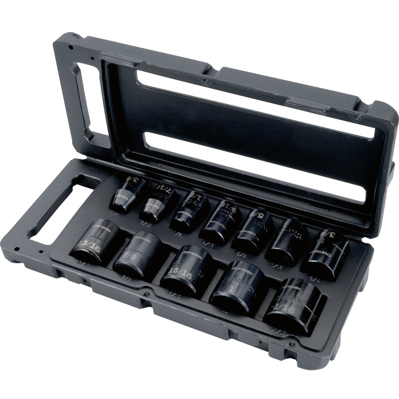 Craftsman 1/2 in. drive SAE 6 Point Standard Impact Socket Set 12 pc