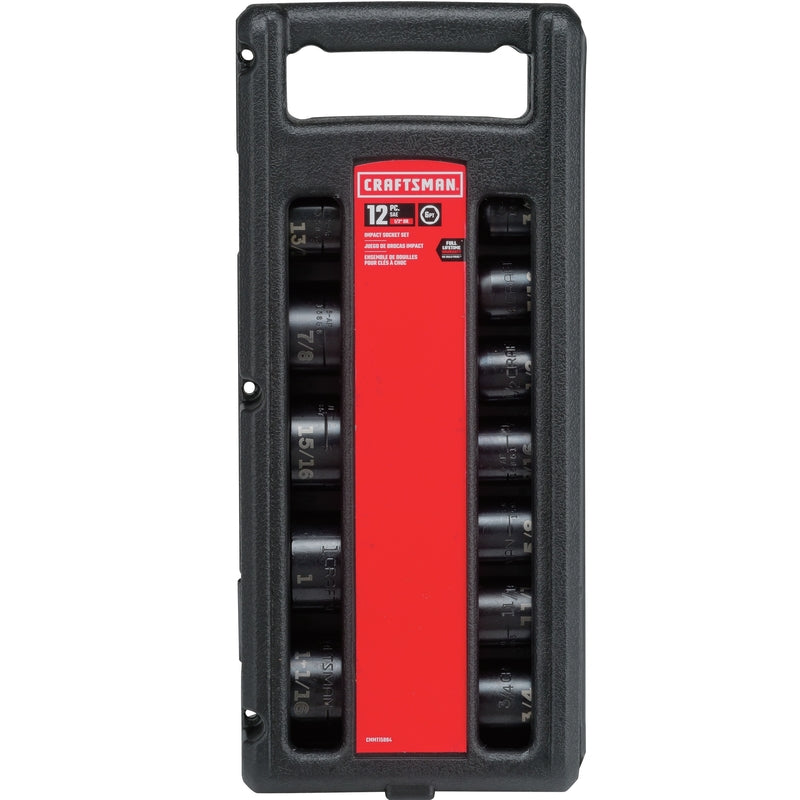 Craftsman 1/2 in. drive SAE 6 Point Standard Impact Socket Set 12 pc