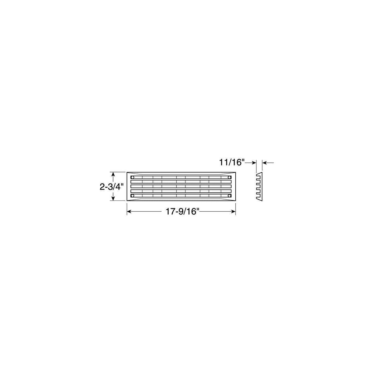 Louver Vent Venturi/White/Bulk