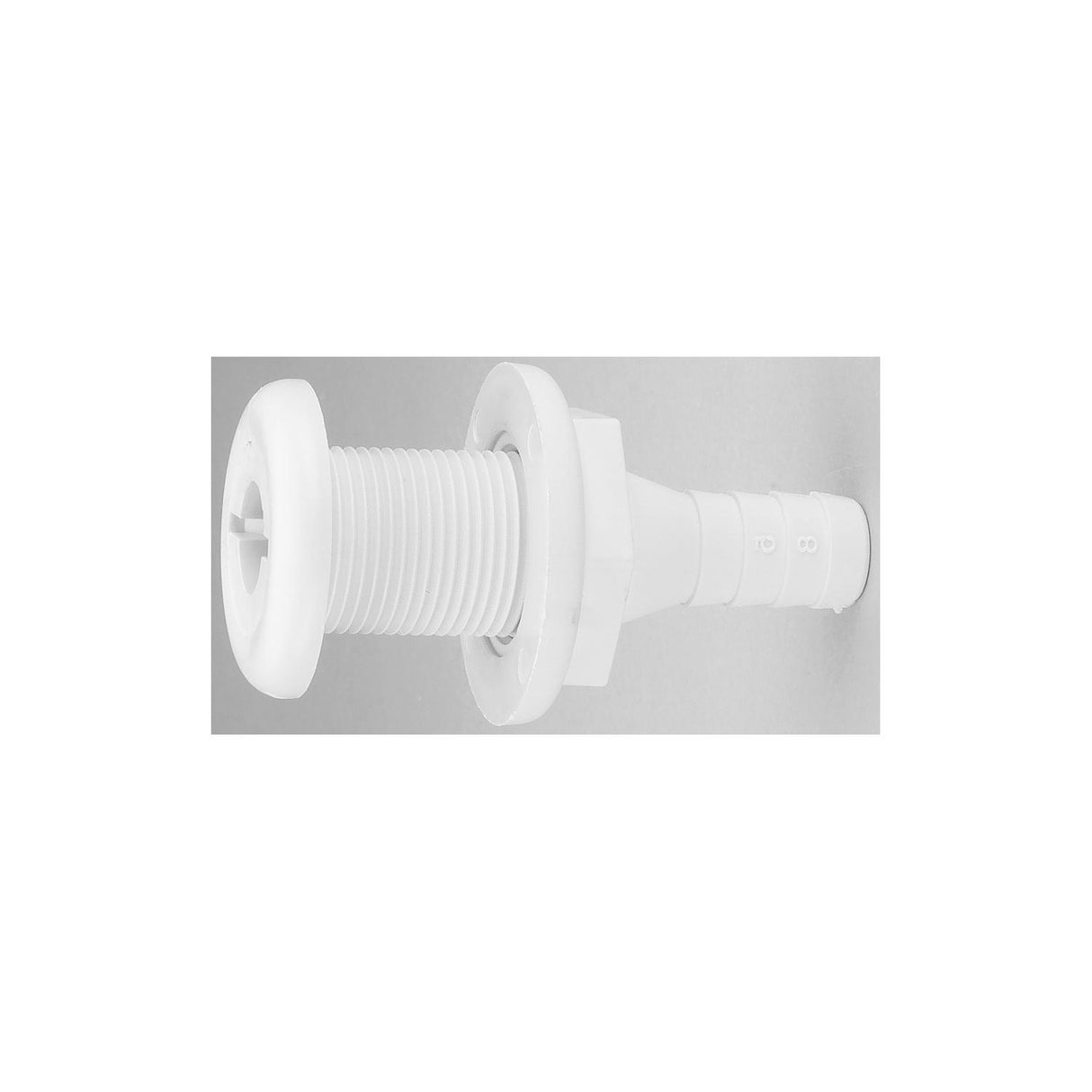 Attwood Thru Hull Connector For Hose, White - 5/8"