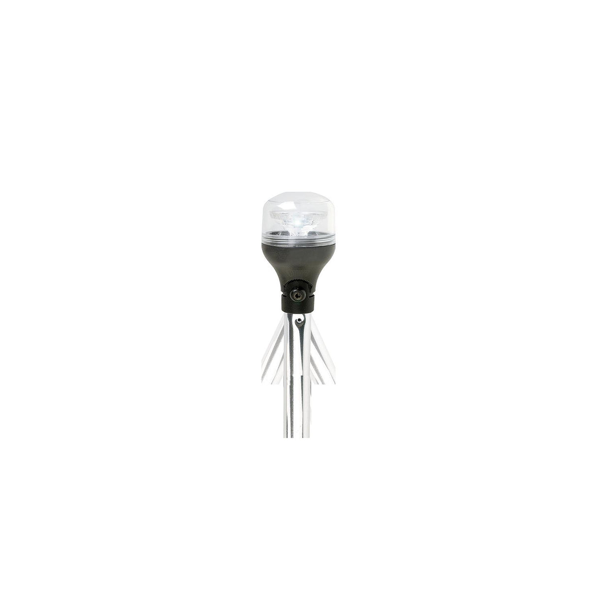 Attwood 5557P12A7 2NM LED All-Round Fold-Down Light with Lightarmor Base & Aluminum Pole, 12"
