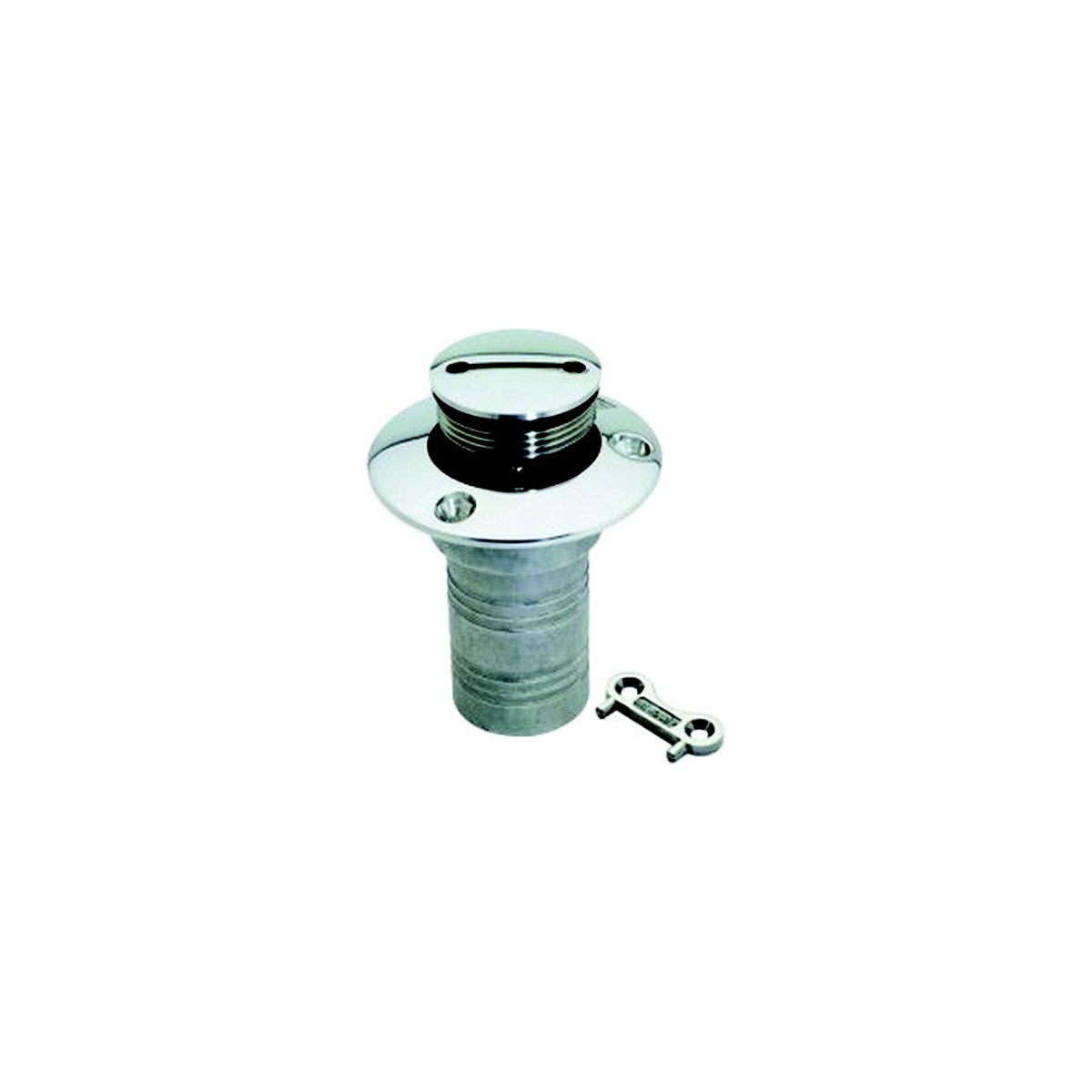 Attwood Gas Deck Fill for 1-1/2″ Hose, Stainless Steel