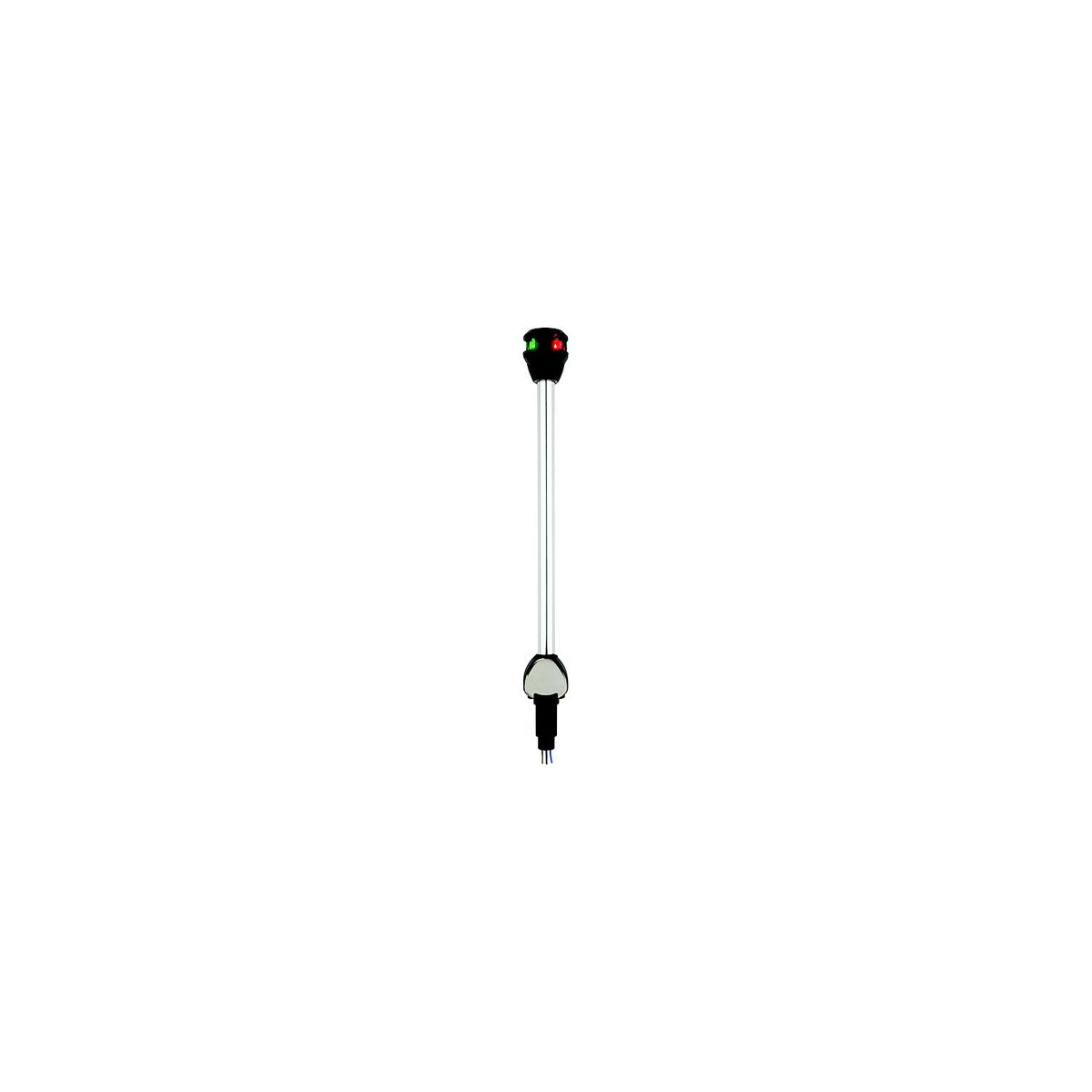 Attwood LightArmor Bi-Color LED Navigation Pole Light, 10″ Straight w/Task Light