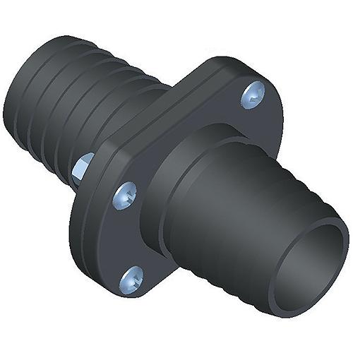 T-H Marine Inline Scupper Double Barb, Black