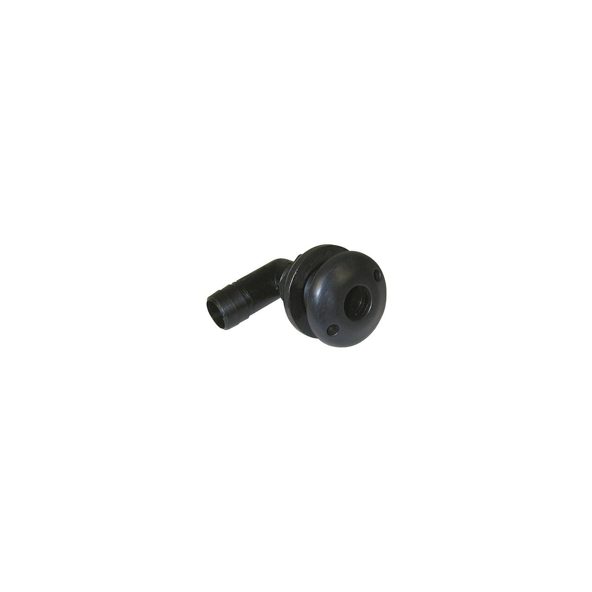 T-H Marine 90 Degree Specialty Thru-Hull Fitting With Spanner Head 3/4″, Black