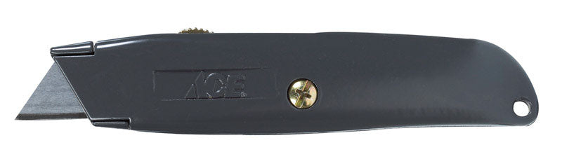 Ace 5.5 in. Sliding Utility Knife Black 1 pk
