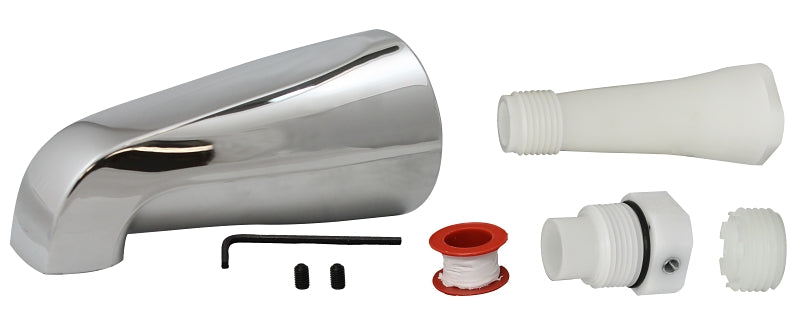 Plumb Pak PP825-33 Bathtub Spout, 16 in L, Chrome-Plated
