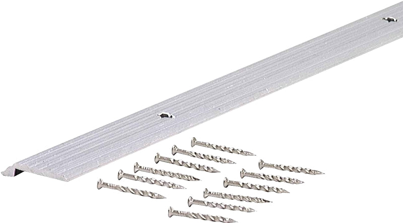 M-D 78030 Tile Edge, 36 in L, 3/4 in W, Aluminum, Silver