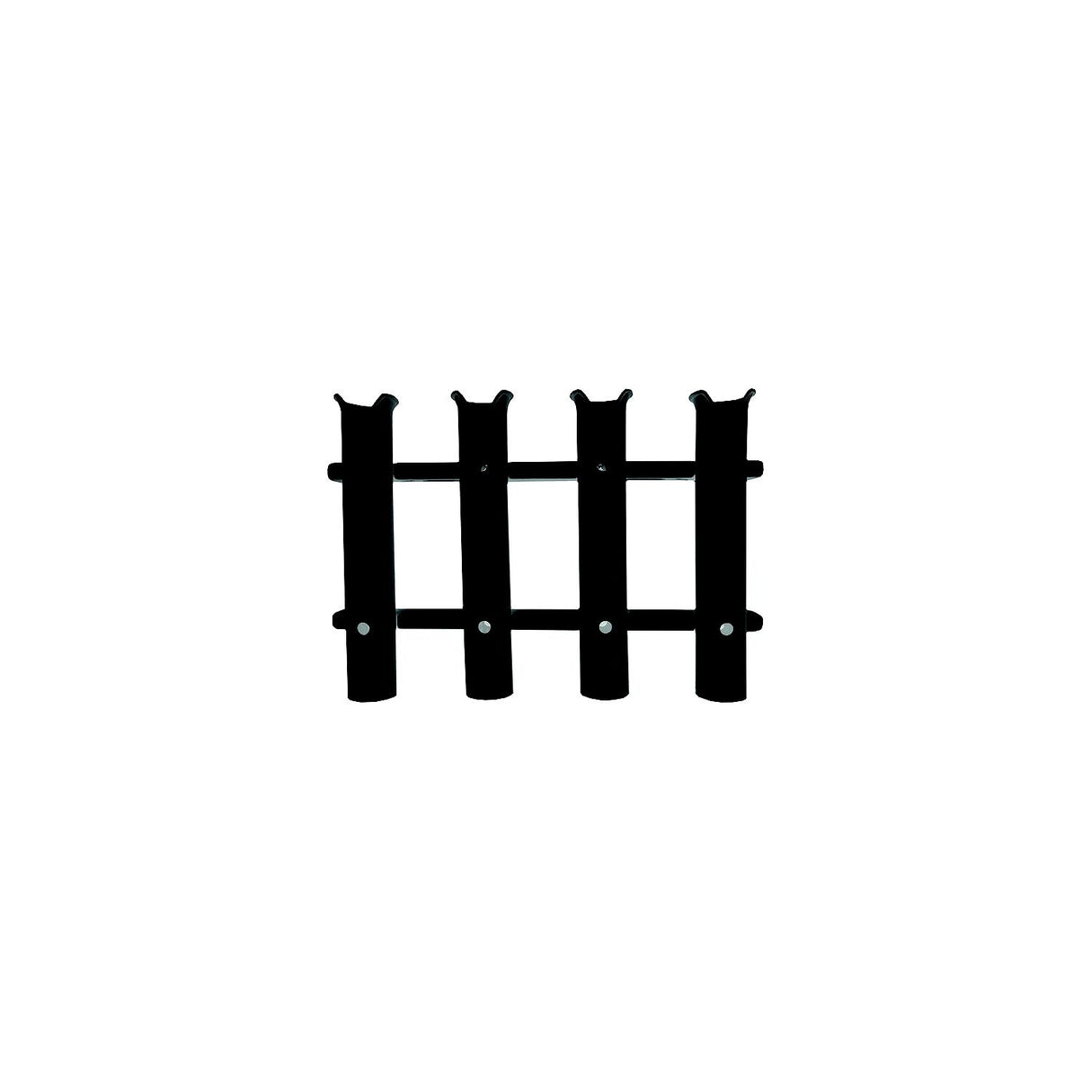 Polyethylene 4-Rod Rack, Black