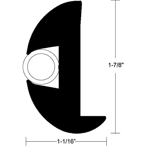 Black Flexible Vinyl Rail 50'