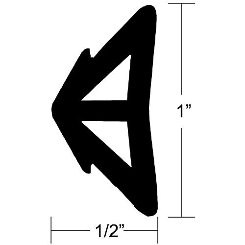 Taco V120338BKA501 Flexible Vinyl Insert, 50' Black