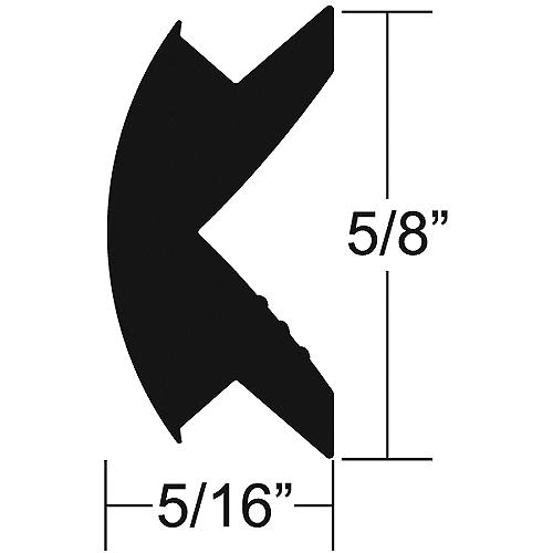 Taco V120342BKA501 Flexible Vinyl Insert, 50' Black