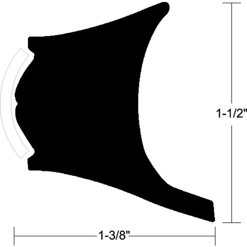 Rigid Rubrail 20' White