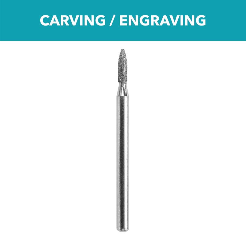 Dremel 1/8 in. D X 3/32 in. L Diamond Coated Diamond Wheel Point Bit Conical 35000 rpm 1 pc