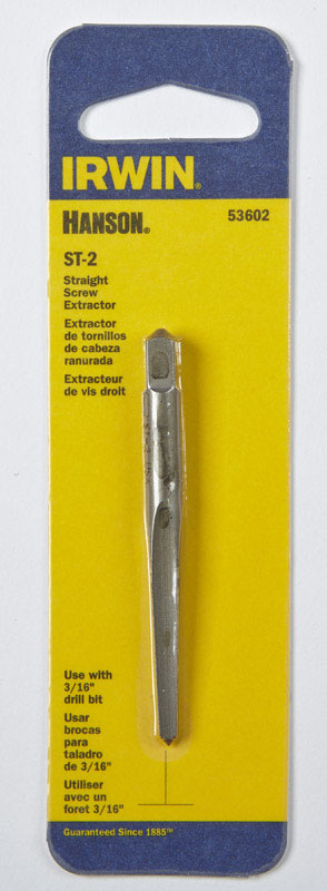 Irwin Hanson 3/16 in. X 3/16 in. D Carbon Steel Straight Screw Extractor 5.4 in. 1 pc, Pack of 3