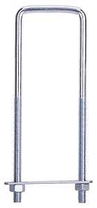 ProSource LR352 U-Bolt, 5/16 in Thread, 3-3/4 in L Thread, Steel, Zinc, Pack of 10