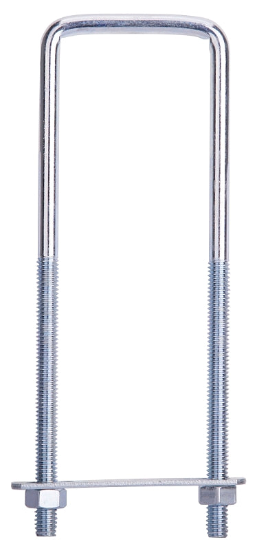 ProSource LR352 U-Bolt, 5/16 in Thread, 3-3/4 in L Thread, Steel, Zinc, Pack of 10