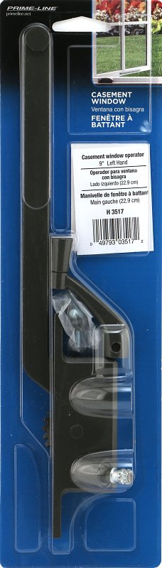 Prime-Line H 3517 Window Operator, 9 in L x 3-7/8 in W x 13-1/4 in H Dimensions, Left