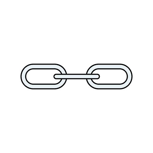 1/4″ x 4' Anchor Lead Chain White