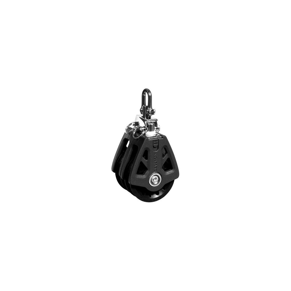 Lewmar 50MM Synchro Block, Synchro Block, Double Black, 1/4″ - 3/8″ Line