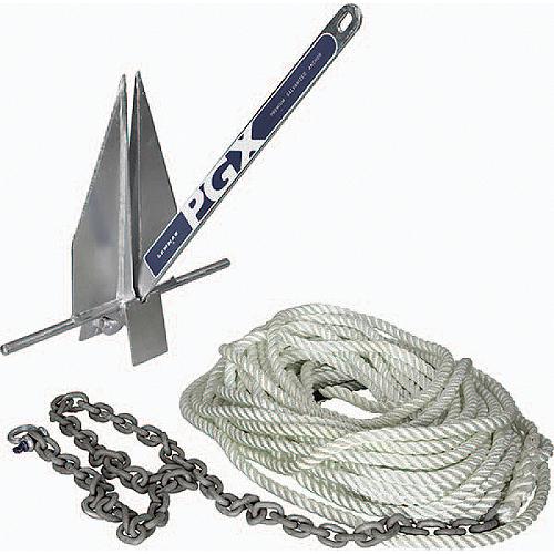 Lewmar 69600927 PGX Anchor Package w/Rope & Chain, 8 lb.