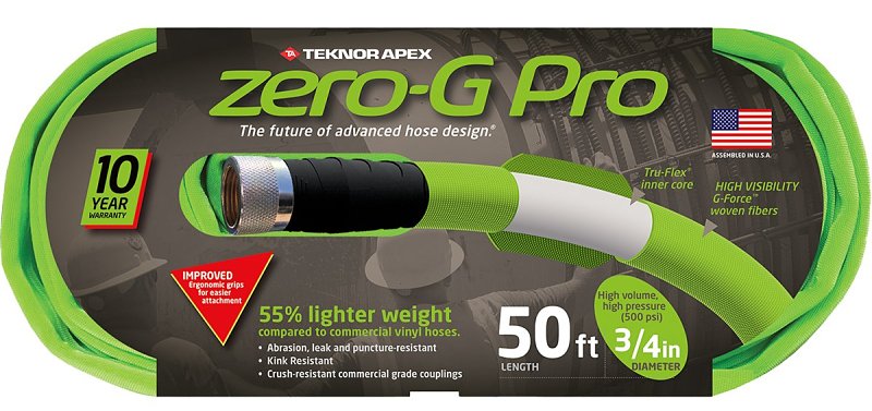 Zero-G Teknor Apex Series 4300-50 Coiled Hose, 50 ft L, 1800 lbf Pressure Class, Green