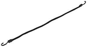 ProSource FH92106-5 Bungee Stretch Cord, 17 mm Dia, 40 in L, Polypropylene, Black, Hook End, Pack of 10