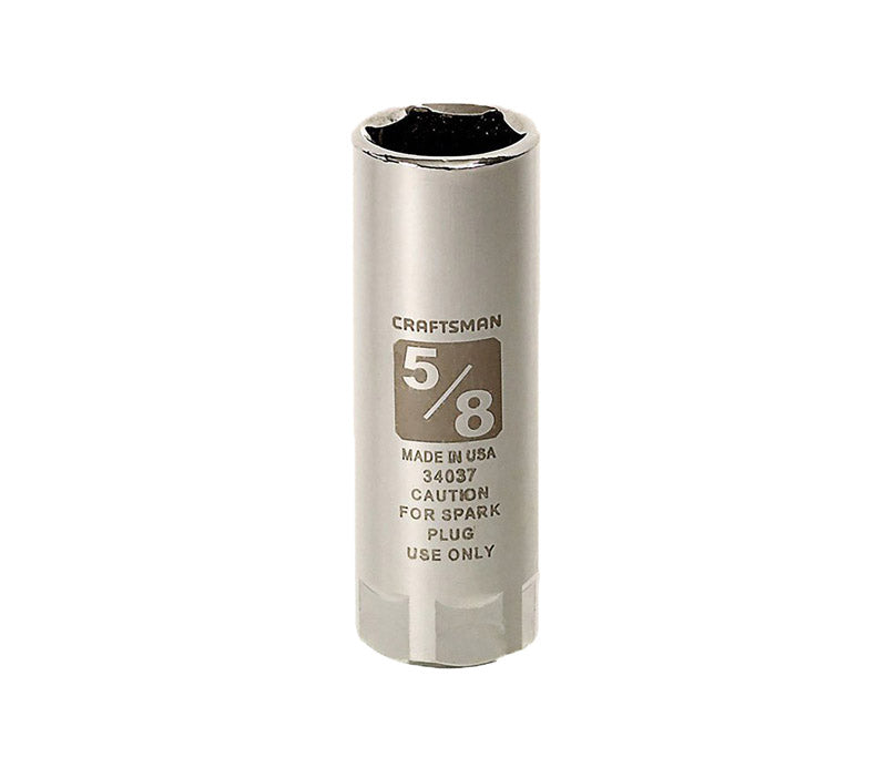 Craftsman 5/8 in. X 1/2 in. drive SAE 6 Point Spark Plug Socket 1 pc