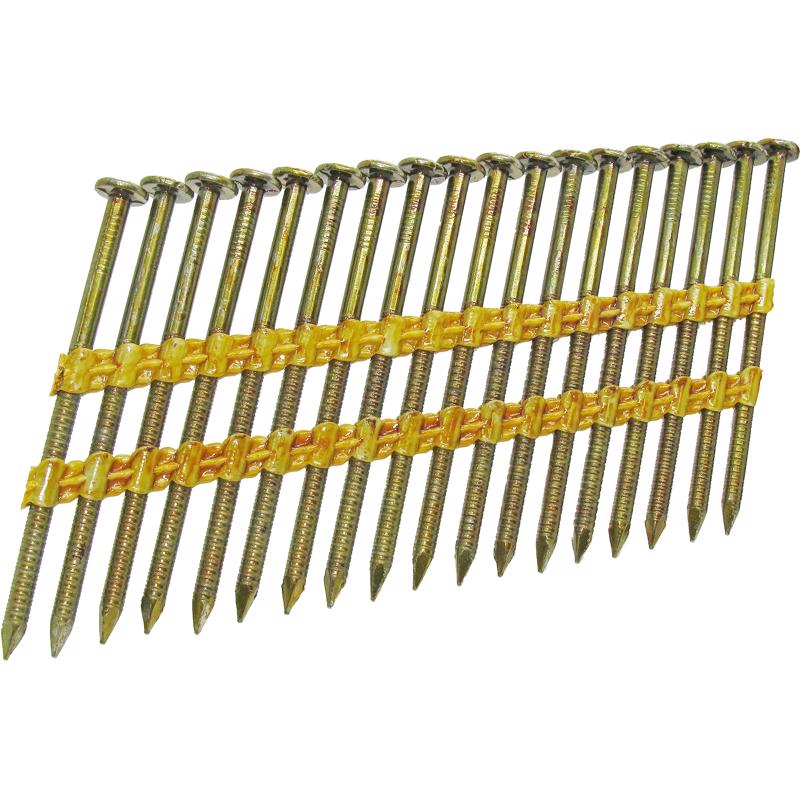 Grip-Rite 2-3/8 in. L X 12 Ga. Plastic Strip Bright Framing Nails 21 deg 1000 pk