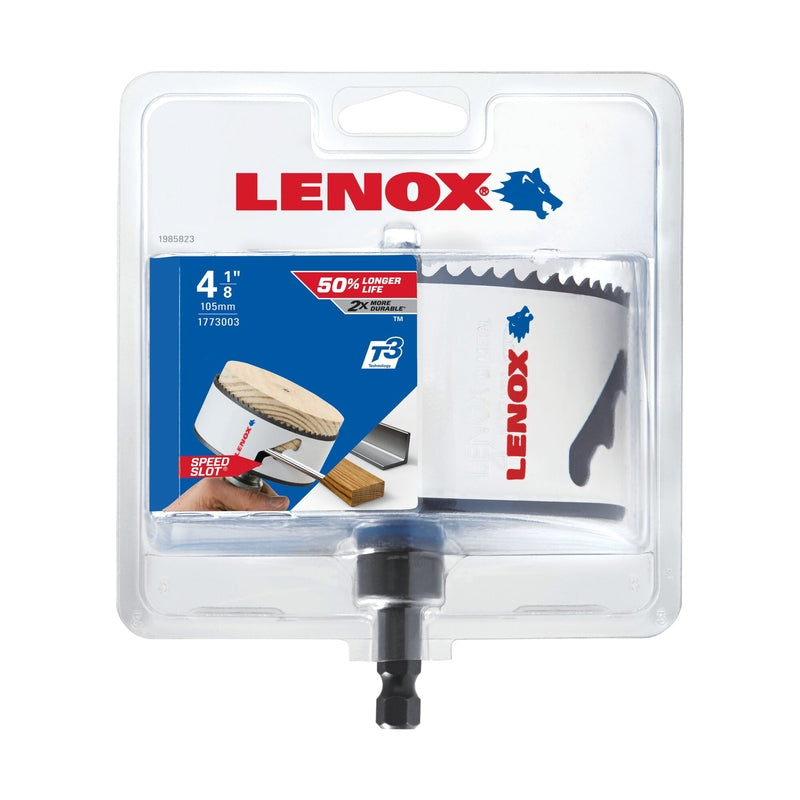 Lenox Speed Slot 4-1/8 in. Bi-Metal 1.5 in. L Hole Saw Arbor Included