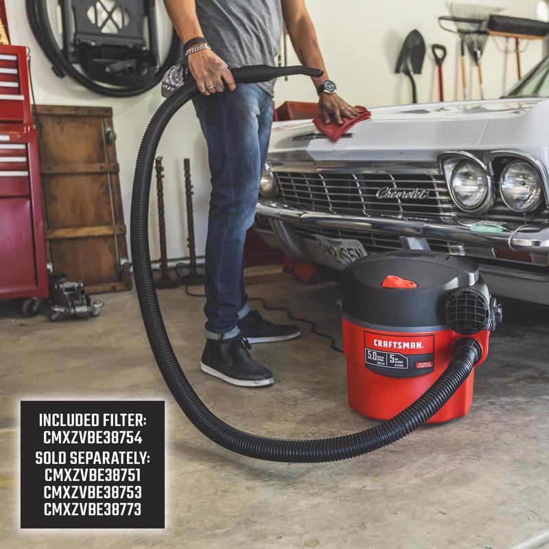 Craftsman 5 gal Corded Wet/Dry Vacuum 5 amps 120 V 5 HP