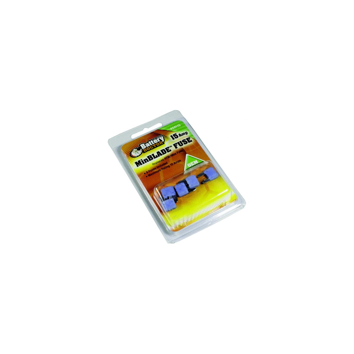 Battery Doctor Minblade Fuses, 15A, 5/Pk