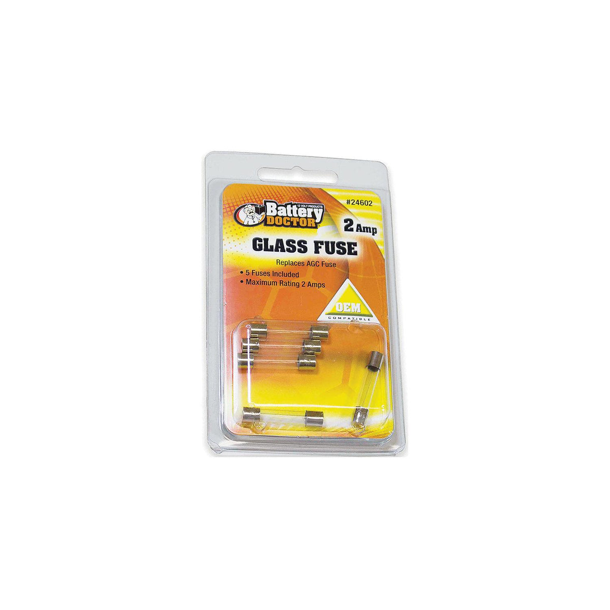 Battery Doctor AGC Glass Fuse, 2.5A, 5/Pk