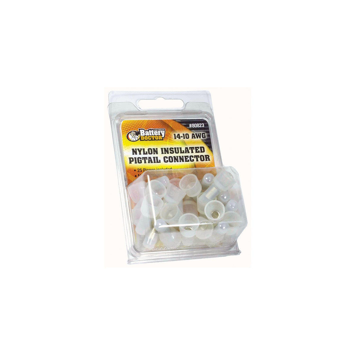 Battery Doctor High Temperature Vinyl Insulated Pigtail Connector, 12-10 AWG, 25/Pk.