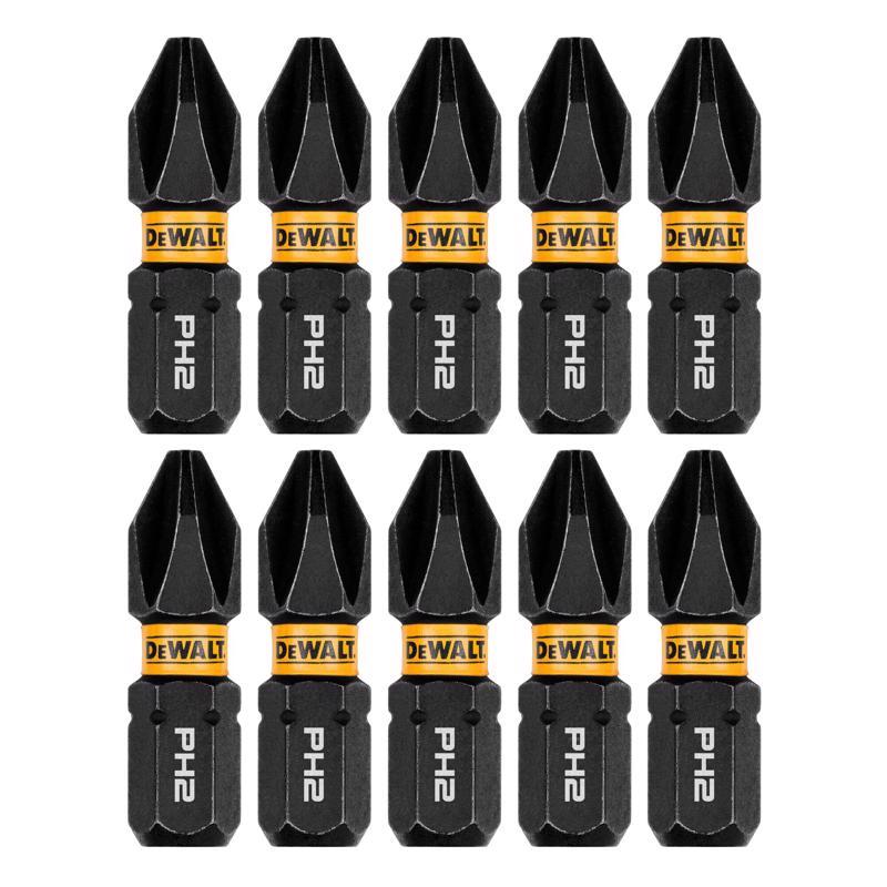 DeWalt FlexTorq Phillips #2 X 1 in. L Insert Bit Steel 10 pc