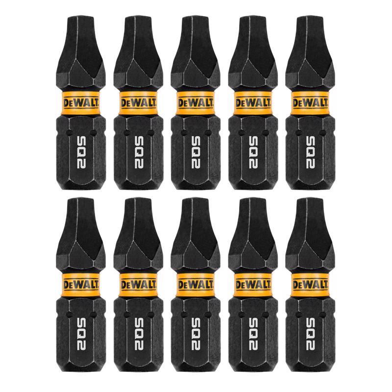 DeWalt FLEXTORQ Square #2 X 1 in. L Screwdriver Bit 10 pc