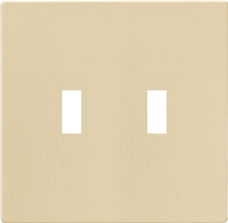 Eaton Wiring Devices PJS2V Wallplate, 4-7/8 in L, 4.94 in W, 2-Gang, Polycarbonate, Ivory, High-Gloss