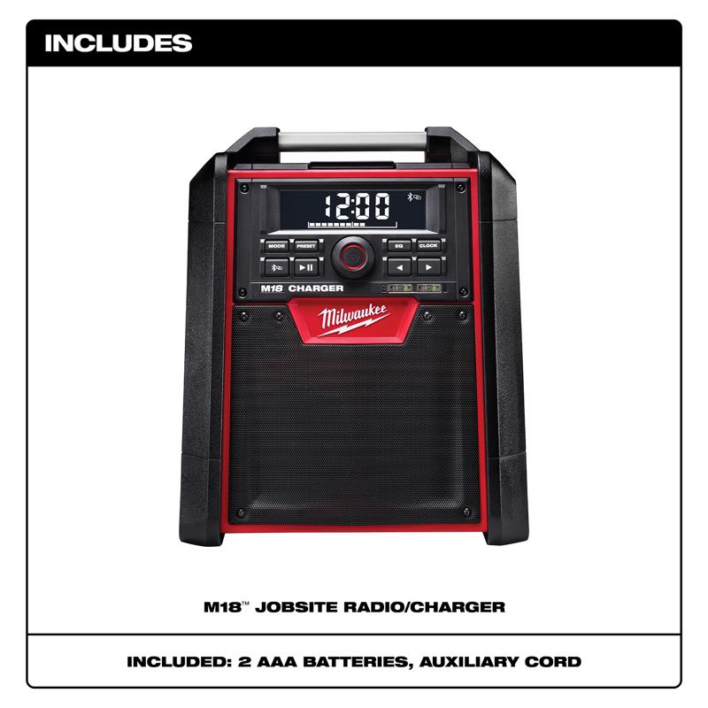 Milwaukee M18 18 V Worksite Radio and Charger 1 pc