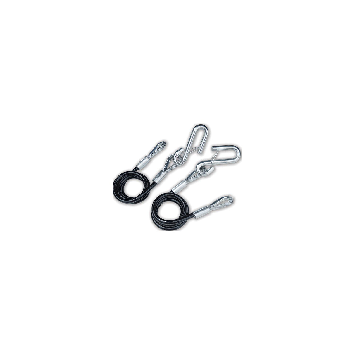 Tie Down Engineering 59545 36″ Black Vinyl Jacketed Hitch Cables With ″S″ Hooks - Sold as Pair