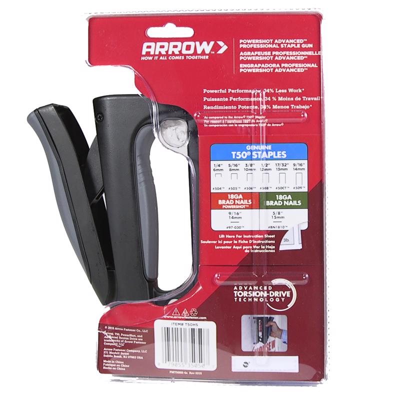 Arrow PowerShot Advanced Forward Action 0.38 in. Flat Staple Gun