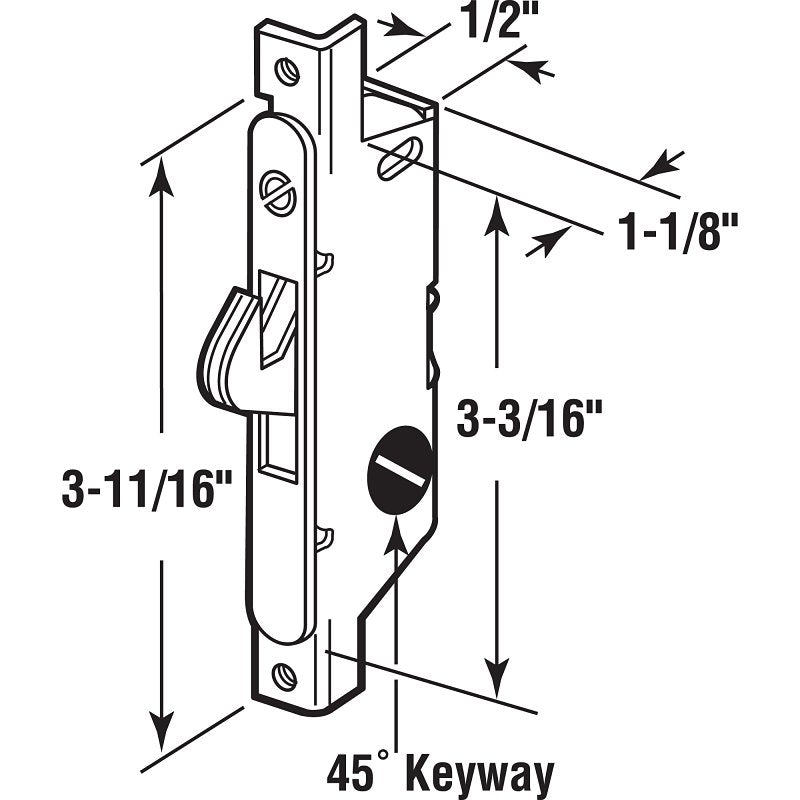 Prime-Line E 2121 Sliding Door Lock, Steel