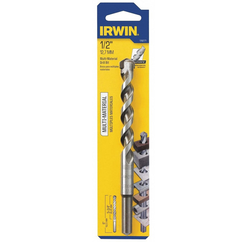 Irwin Jobber 1/2 in. X 5 in. L Multi-Material Jobber Length Drill Bit Round Shank 1 pc