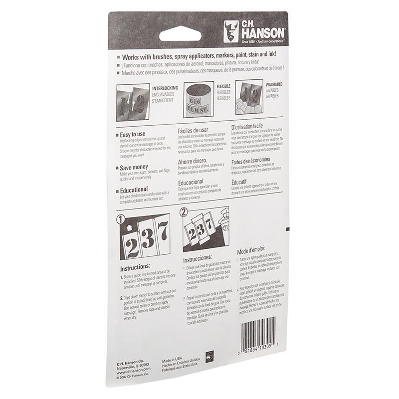 C.H. Hanson 2 in. Brass Numbers Stencil 15 pk