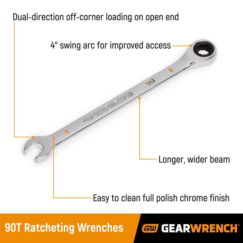 GEARWRENCH 10 mm 12 Point Metric Combination Wrench 6.125 in. L 1 pc