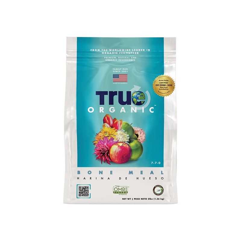 True ORGANIC R0007 Bone Meal, 3 lb Bag, Granular, 7-7-0 N-P-K Ratio