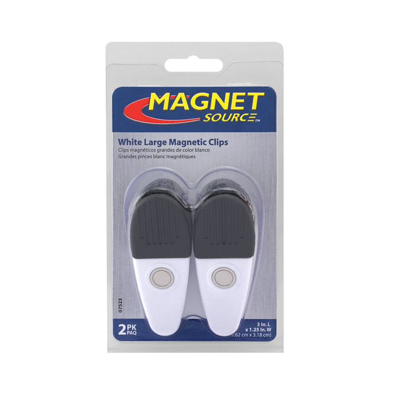 Magnet Source 3.5 in. L X 1.25 in. W Black/White Magnetic Clips 2 pc