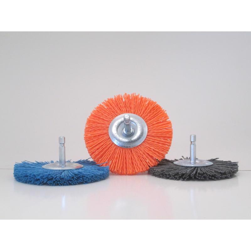 Dico Nyalox 4 in. D X 1/4 in. Aluminum Oxide Wheel Brush Assortment Mandrel Mounted Wheel Brush Asso, Pack of 5