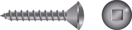 Square Tapping Screw - Oval Head #8 x 1-1/4"